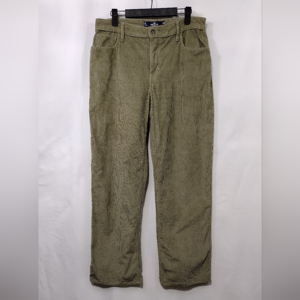 Hollister Corduroy High-Rise Dad Pants Women's 28 Green Boho Retro Y2K 90s - Picture 2 of 10